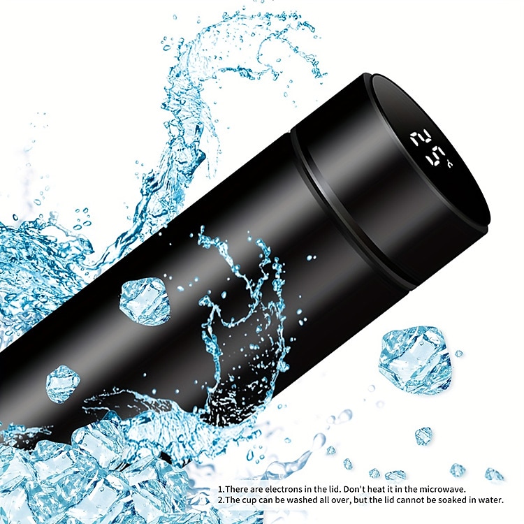 480 ml Digital Thermos Cup Intelligent Temperature Smart Digital Thermal Coffee Travel Mug - Touch Display Temperature, Stainless Steel Vacuum Flask - Perfect Gift for Back To School 2025 - $19.99 –P2