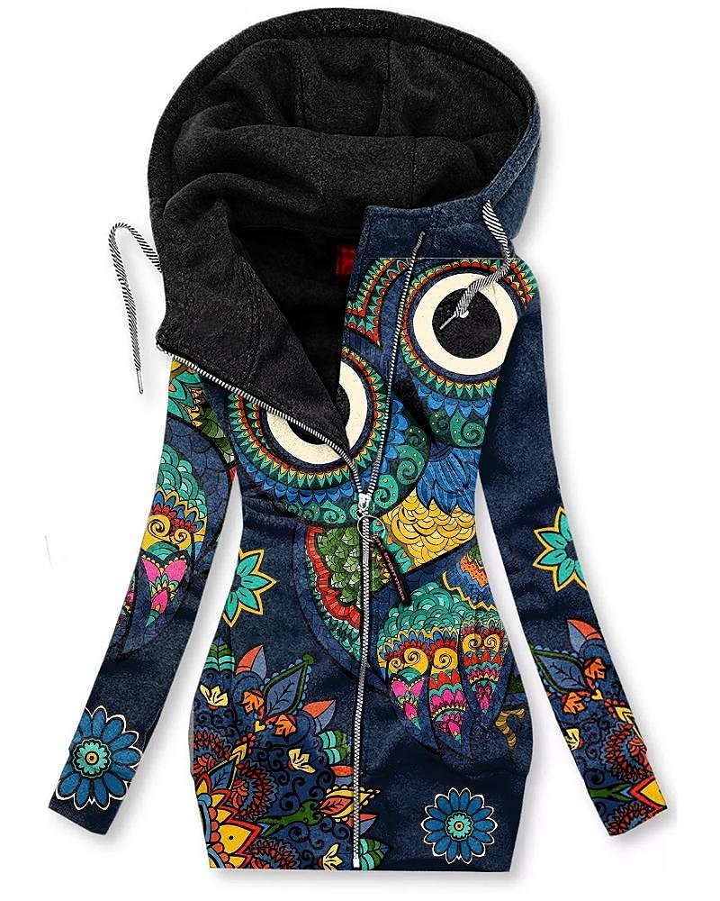 Sudaderas de Mujer Gráfico Floral Mariposa Deportiva Básica Manga Larga Hoodie Tops Regulares Casual Calle Cremallera Ajustable Bolsillo Frontal Negro Blanco Rosa Rojo Azul Otoño Invierno 2025 - $29.99 –P6