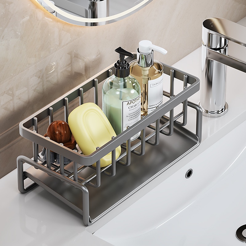 Sink Caddy, Sponge Drain Rack With Dishcloth Holder, Stainless Steel Sink Storage Rack for Sponge Dish Soap Dishcloth Brushes Rags 2025 - $27.99 –P4