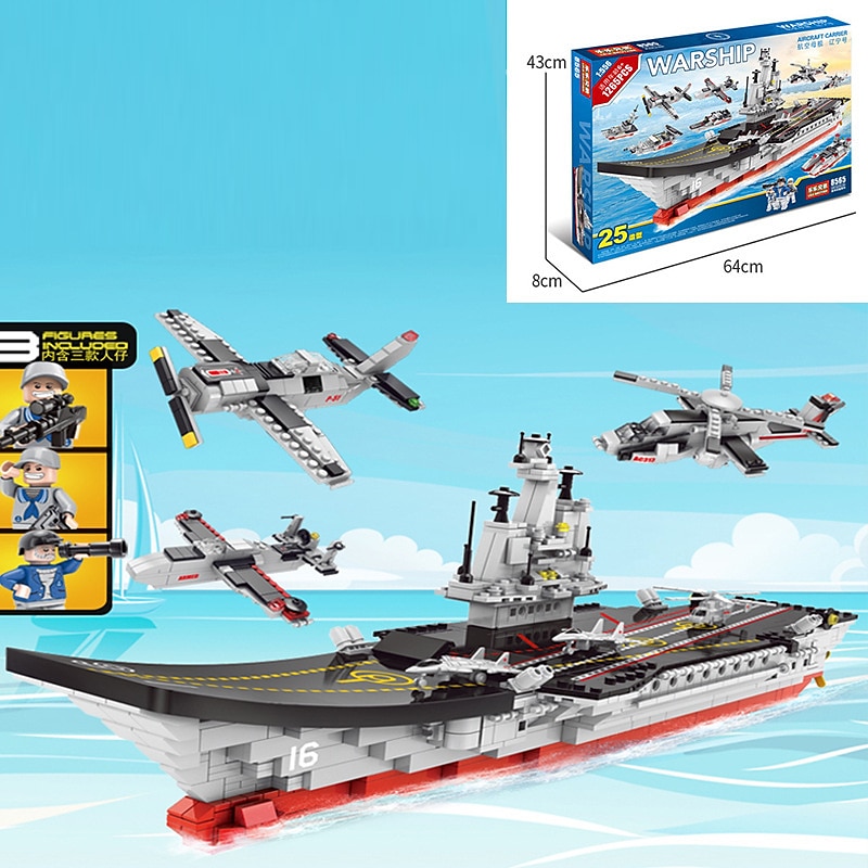 2025年 軍用航空母艦駆逐艦と互換性のある小さな粒子パズルアセンブリ子供のおもちゃビルディングブロックギフトボックス コレクション – $116.99 –P19