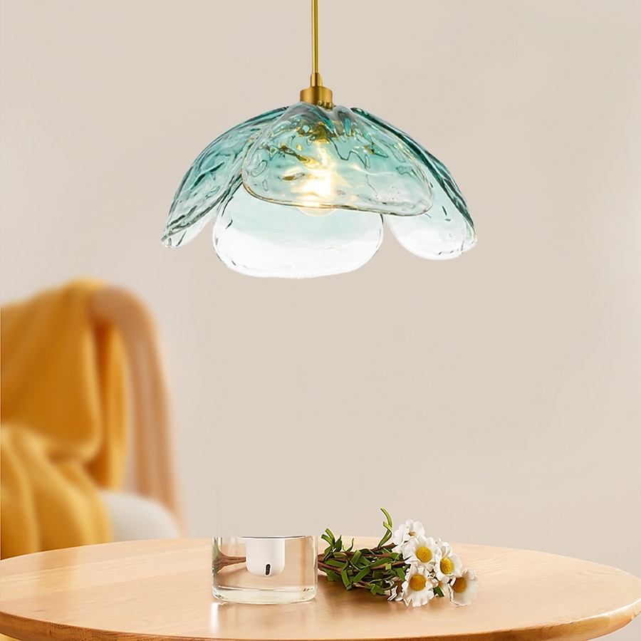lampada a sospensione a led in vetro lampada da soffitto moderna in vetro soffiato a mano industriale led creativo loft bar cucina lampada da soffitto decorazione della casa installazione rosa verde del 2025 a $279.99 –P15