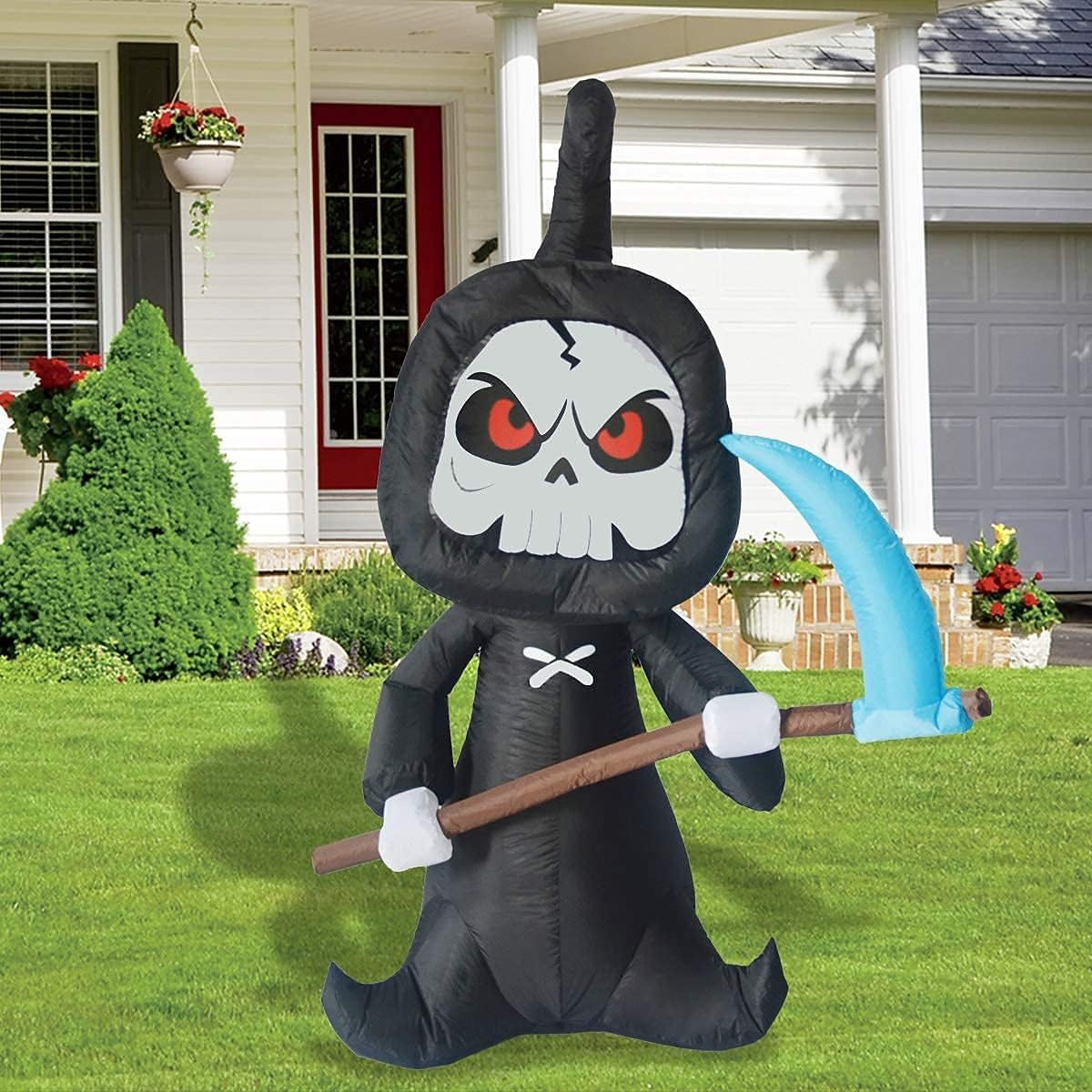 6FT Halloween Decoration Inflatable Halloween Grim Reaper Blow Up Yard Decoration Clearance with LED Lights Built-in for Holiday/Party/Yard/Garden 2025 - $73.99 –P4