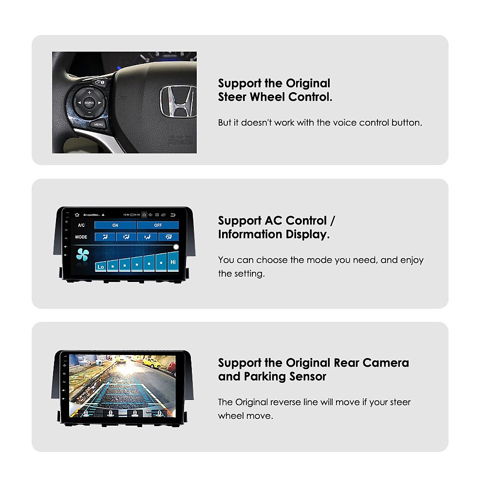 Android 12 Car Multimedia DSP For Honda Civic 10th 2016-2021 Radio Video Navigation Stereo Head Unit Screen Carplay 2025 - $228.79 –P4