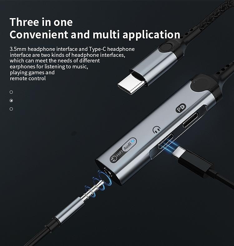 новый 3 в 1 usb-разветвитель для зарядки аудио с разъемом типа c на разъем 3,5 мм + двойной адаптер для разъема для наушников типа c 2025 - $25.99 –P7