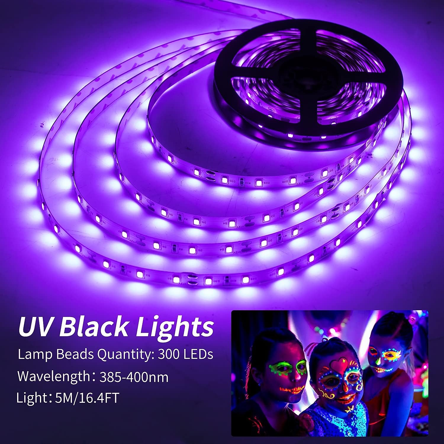 2026年 5メートル 2x5M フレキシブルＬＥＤライトストリップ ライトセット 300-600 LED 2835 SMD 8mm 1セット取付金具 1セット 温白色 パープル LEDストリップライト ハロウィーン ノンテープ・タイプ 12 V  コレクション – $23.99 –P2
