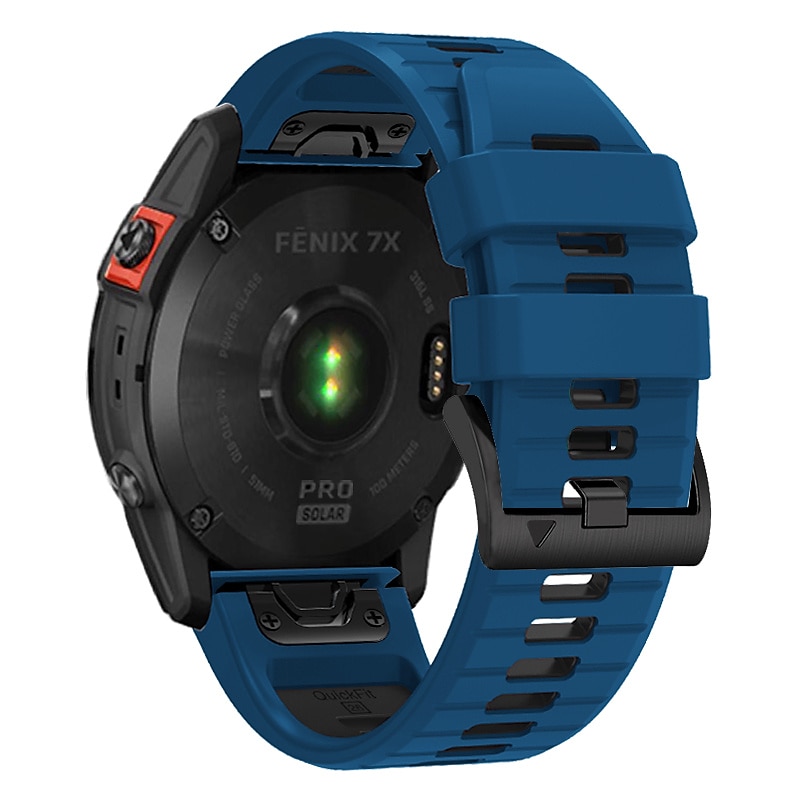 حزام إلى جارمين Fenix 7 7X 6 6X Pro Forerunner 955 945 935 Instinct 2X Solar Epix Approach S62 S60 Marq Descent G1 Quatix سيليكون إستبدال حزام 26mm 22mm تناسب سريع عصابة الرياضة معصمه 2025 - $17.99 –P10