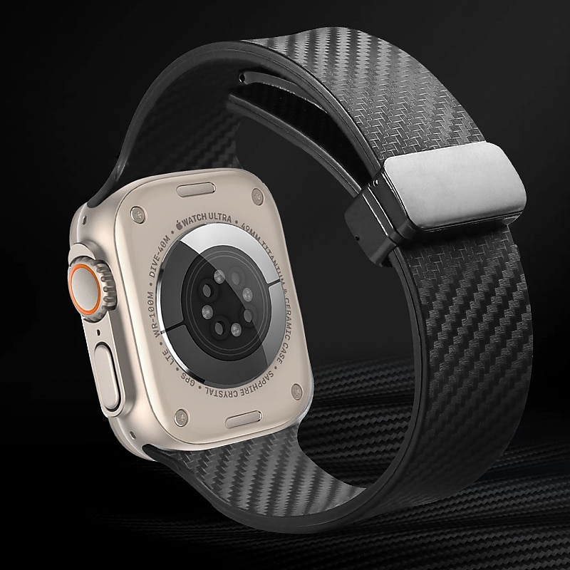 2025年 スポーツバンド と互換性があります Apple Watch ウォッチバンド 38mm 40mm 41mm 42mm 44mm 45mm 49mm マグネティッククラスプ 防水 調整可 シリコーン 交換用時計バンド のために iwatch Ultra 2 Series 9 8 7 SE 6 5 4 3 2 1  コレクション – $11.99 –P4
