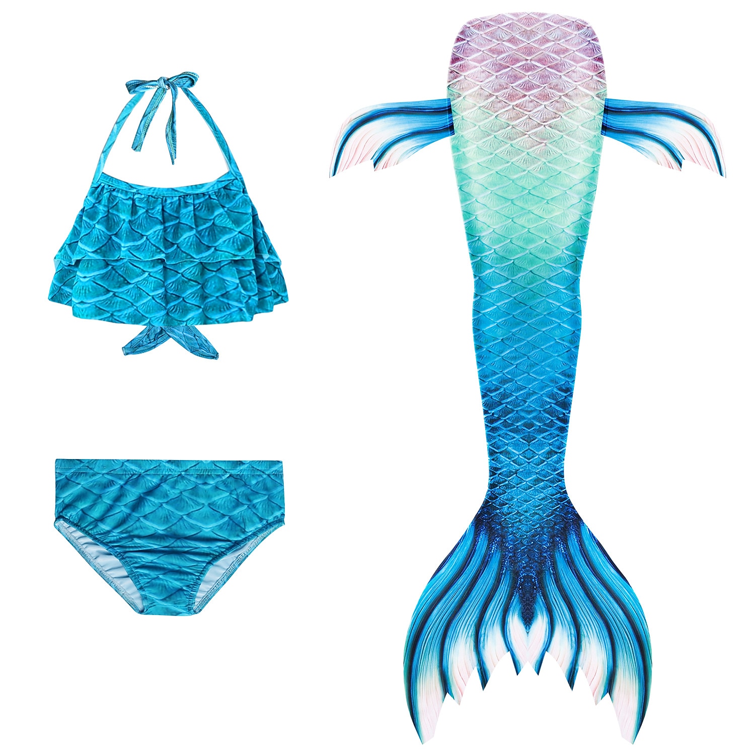 Sellő Ariel Mermaid Tails Fürdőruha Bikini Hableány Szabadság for Lány Gyermek Álarcos mulatság 2026 - $37.99 –P9
