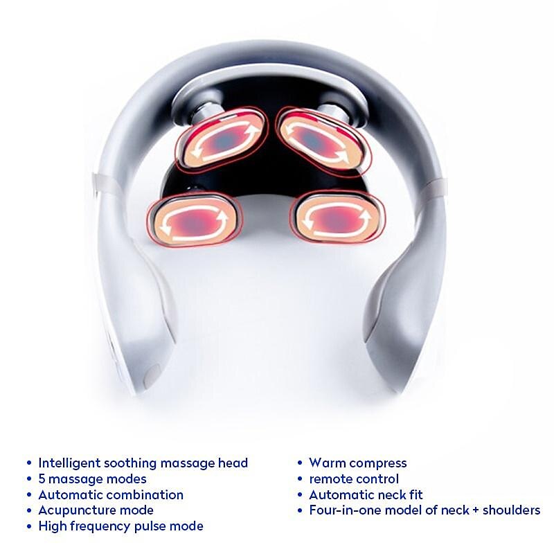 Wireless Electronic Neck Massager 4D Shiatsu Cervical Massager Stiff Neck Massage Health Care Therapy Pulse Pain Relief Valentine's Day Gift 2026 - $59.99 –P9
