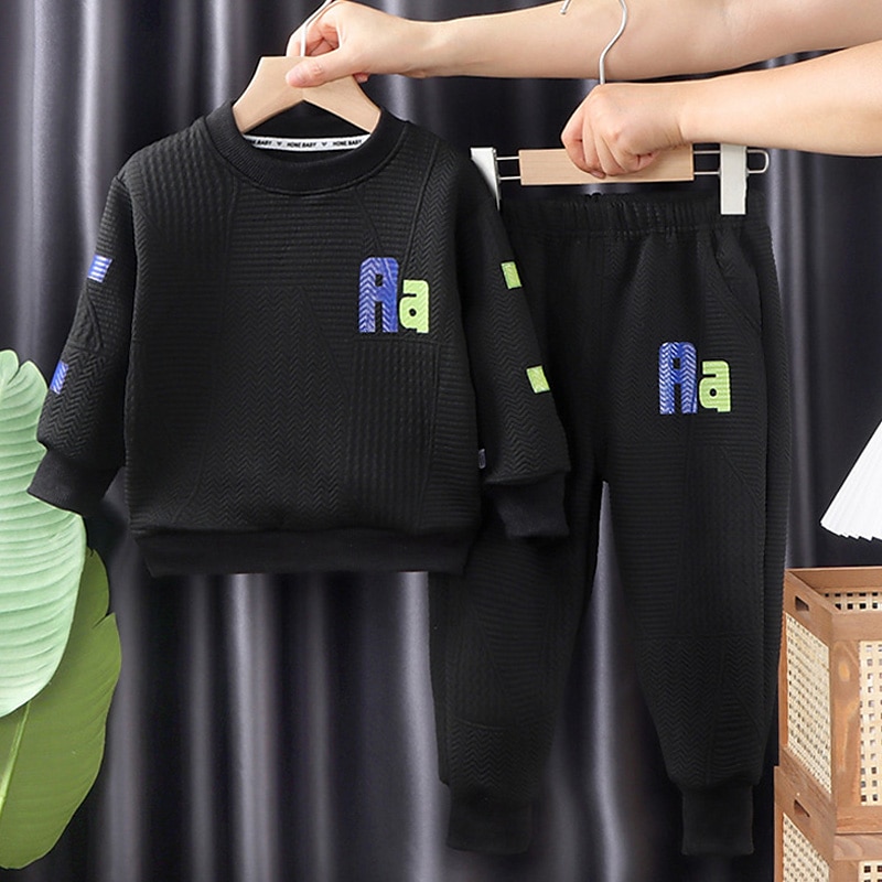 2 osainen Lapset Poikien Huppari & collegehoususetti Vaatesetti Asu Kirjain Pitkähihainen Crewneck Aseta Koulu Urheilu Muoti Päivittäin Syksy Talvi 7-13 vuotta Punastuvan vaaleanpunainen Sininen 2025 - $21.99 –P3