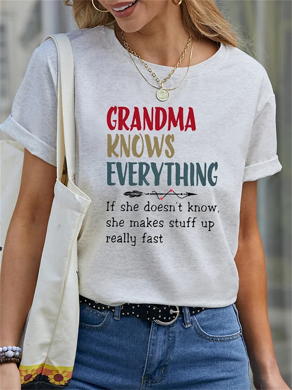 dámské tričko basic letter print krátký rukáv běžné topy kulatý výstřih denní víkend černá bílá modrá fialová šedá 2025 - $19.99 –P1