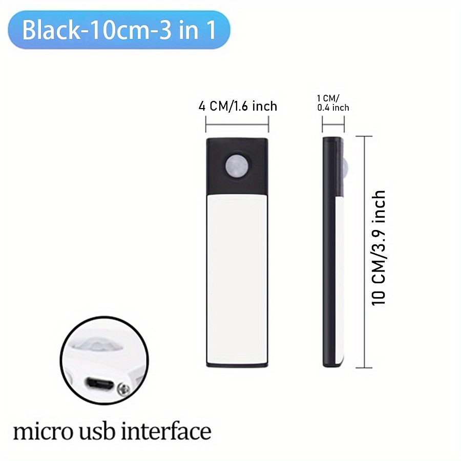 LED Motion Sensor Light Wireless Wall Lamp USB LED Night Lights USB Rechargeable Night Lamps For Kitchen Cabinet Wardrobe Lamp Staircase 10/20/30/40CM 2025 - $9.99 –P7