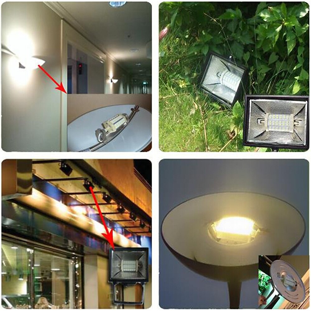 Dimmable Light R7S Horizontal Plug-in Light Outdoor Street Light Source Aluminum Alloy Shell Heat Dissipation Garden Garage Lighting Bulb  50W 220-240 V 110-130 V 2025 - $31.99 –P6
