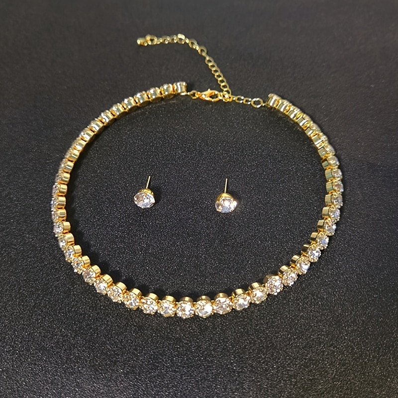 Brautschmuck-Sets 2St Aleación Silber 1 Halskette Ohrringe Damen Modisch Personalisiert Künstlerisch Retro Kostbar Kreisförmig Schmuck-Set Für Hochzeit Besondere Anlässe Partyabend 2025 - $2.49 –P2