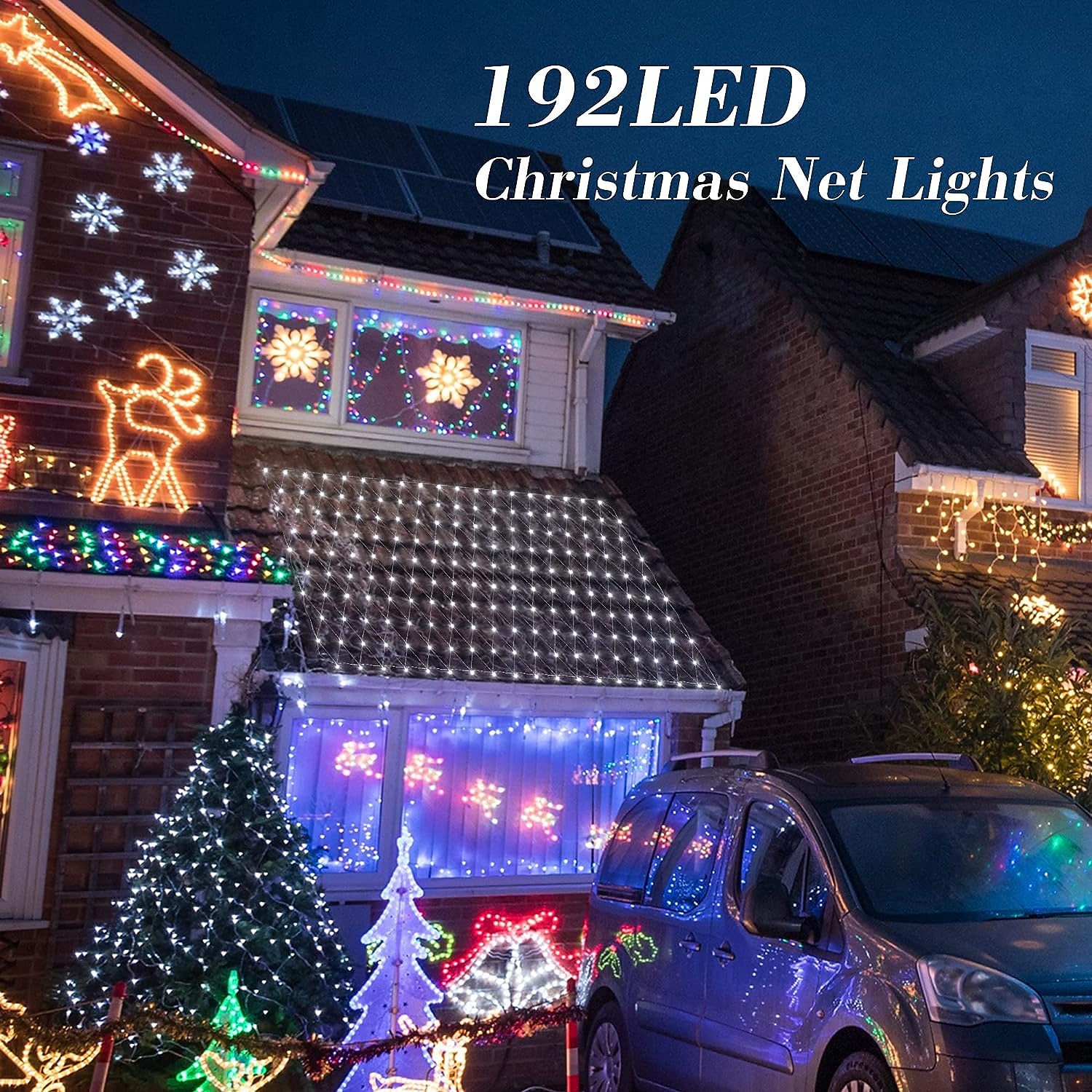 3*2M 192 LED Net Lights Outdoor Mesh Lights,8 Modes Net Lights for Bushes Plug in, Waterproof Christmas Halloween Decoration Net String Lights for Bushes Ceiling Wedding Indoor Outdoor(9.8ft x 6.6ft) 2025 - $40.99 –P3