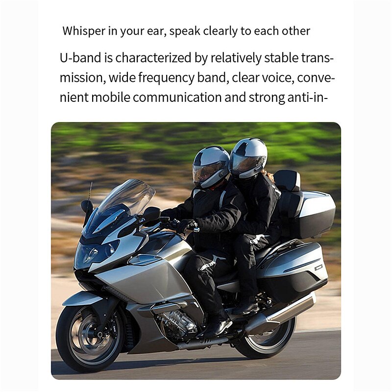New Motorcycle Bluetooth Headset Intercom Outdoor Riding Headset, Motorcycle BT Intercom with FM Radio Helmet BT Headset Waterproof Universal Communication System for ATV Dirt Bike Motorcycle 2025 - $91.99 –P14