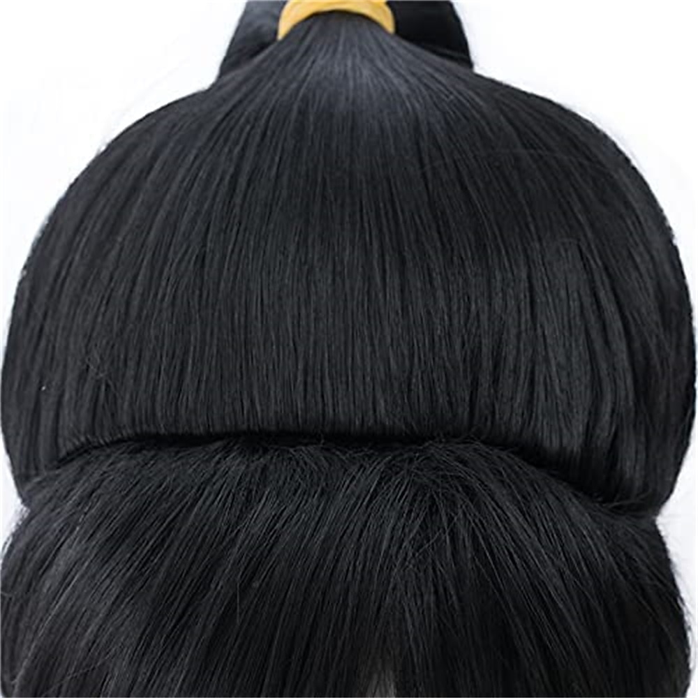 käytä wreck-it ralph vanellope von schweetz cosplay peruukki vanellope von schweetz musta korkea poninhäntä anime prop peruukit halloween peruukit 2025 - $21.99 –P6