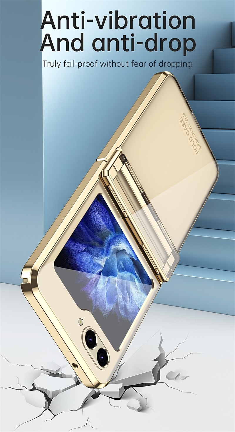 2025年 サムスンギャラクシー Z フリップ 6 Z フリップ 5 Z フリップ 4 Z フリップ 3 バックカバー プレーティング フルボディ 保護 防傷 PC コレクション – $25.99 –P10
