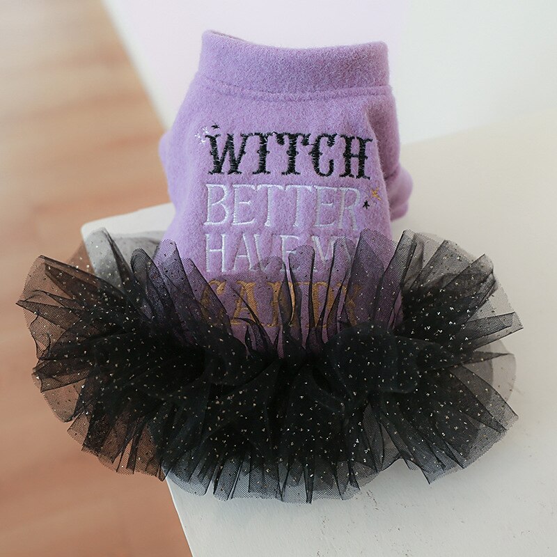 Собаки Коты Платья Для вечеринки Веселая Дышащий Мягкий Влажная чистка Удобный на открытом воздухе Хэллоуин На каждый день Одежда для собак for  2025 - $27.99 –P10