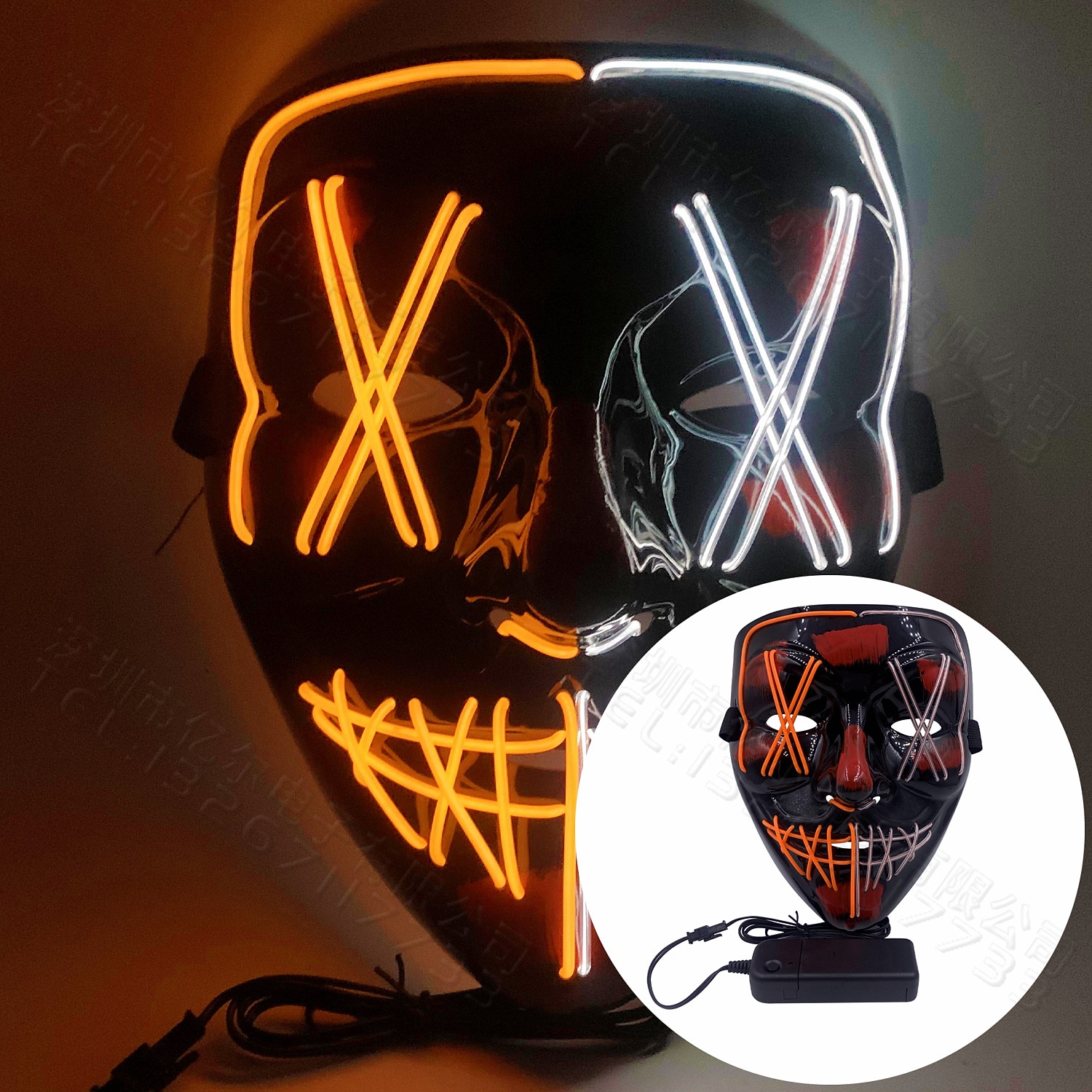 Jolly Clown Halloween Oggetti di scena di Halloween Maschera LED V for Vendetta Maschera di Carnevale Divertente Halloween Adulti Per uomo Per donna Halloween Carnevale martedì grasso Costumi di del 2025 a $35.99 –P12