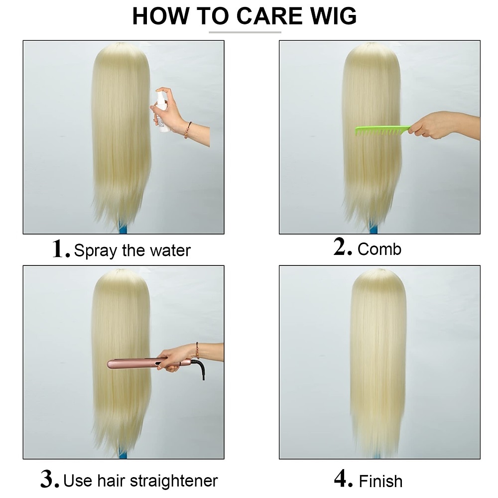 White Wig Straight White Wigs for Women Synthetic Colorful Platinum White Wigs Cosplay 2025 - $24.99 –P14
