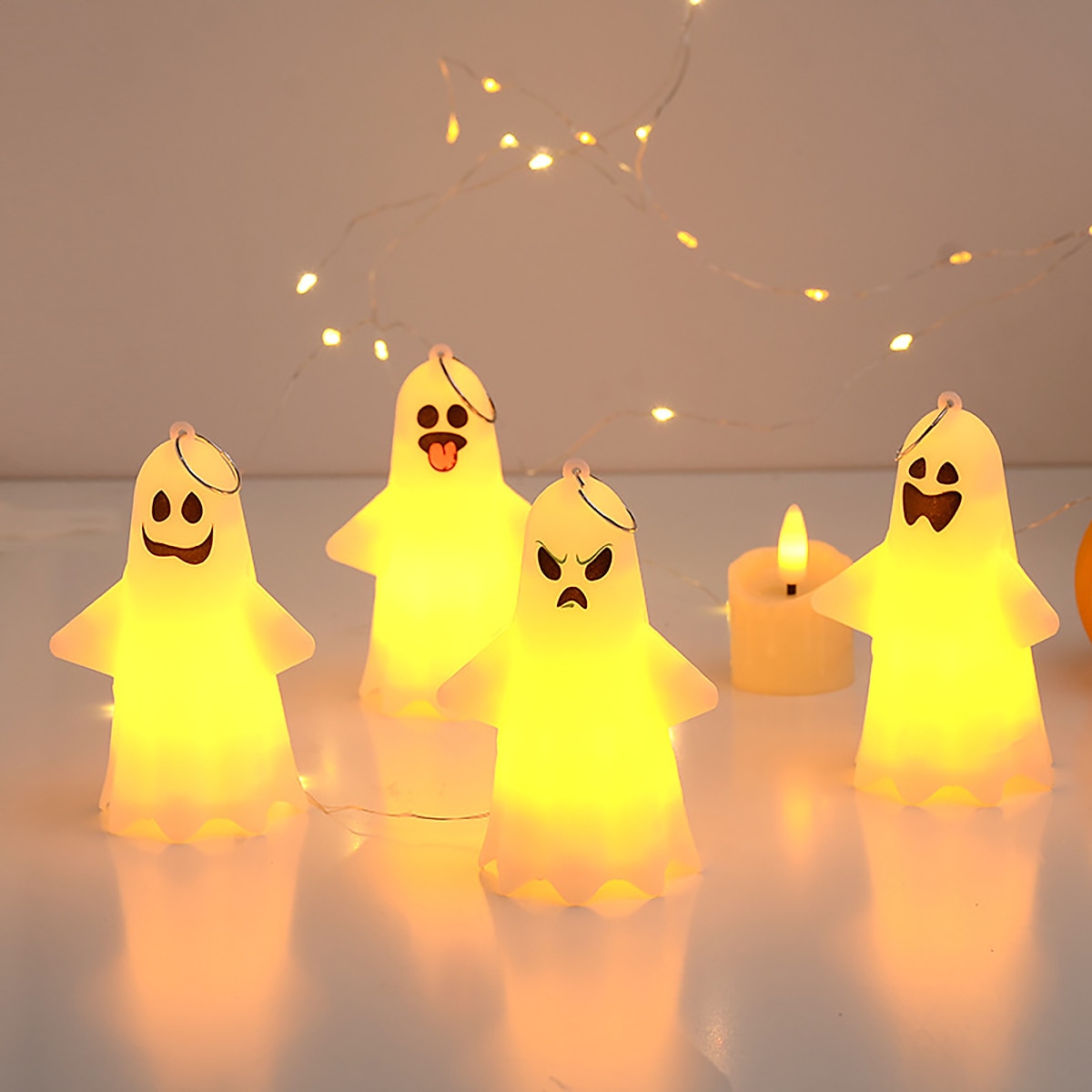 valaistu haamuriipus halloween led elektroninen kynttilä juhlarekvisiitta tunnelma koristelu halloween ornamentti 2025 - $4.99 –P3