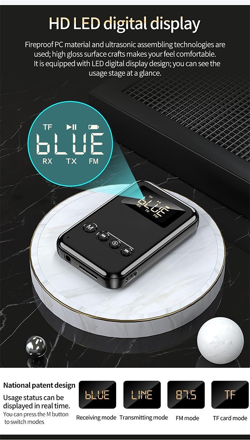 9 IN 1 bluetooth 5.0 Audio Transmitter Receiver Stereo Music Wireless Adapter 3.5mm AUX Jack FM Transmitter for Car TV MP3 PC 2025 - $21.99 –P7
