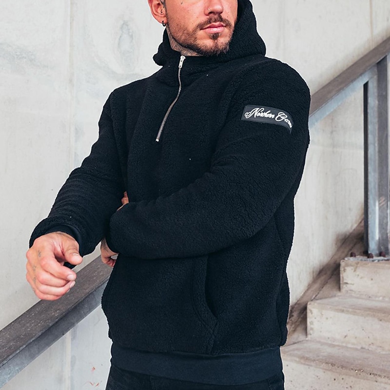 Herren Kapuzensweatshirt Schwarz Weiß Blau Grau Mit Kapuze Einfach Sport & Outdoor Täglich Sport Polyester Designer Lässig Herbst Winter Bekleidung Kapuzenpullover Sweatshirts Langarm 2026 - $32.99 –P3