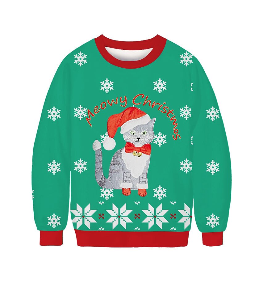 Karácsony Alpaka Pullover Vicces karácsonyi pulóver Állat minta 3D nyomtatás 3D Grafikus Kompatibilitás Páros Férfi Női Felnőttek Karácsony 3D nyomtatás Parti Fesztivál 2025 - $28.99 –P11