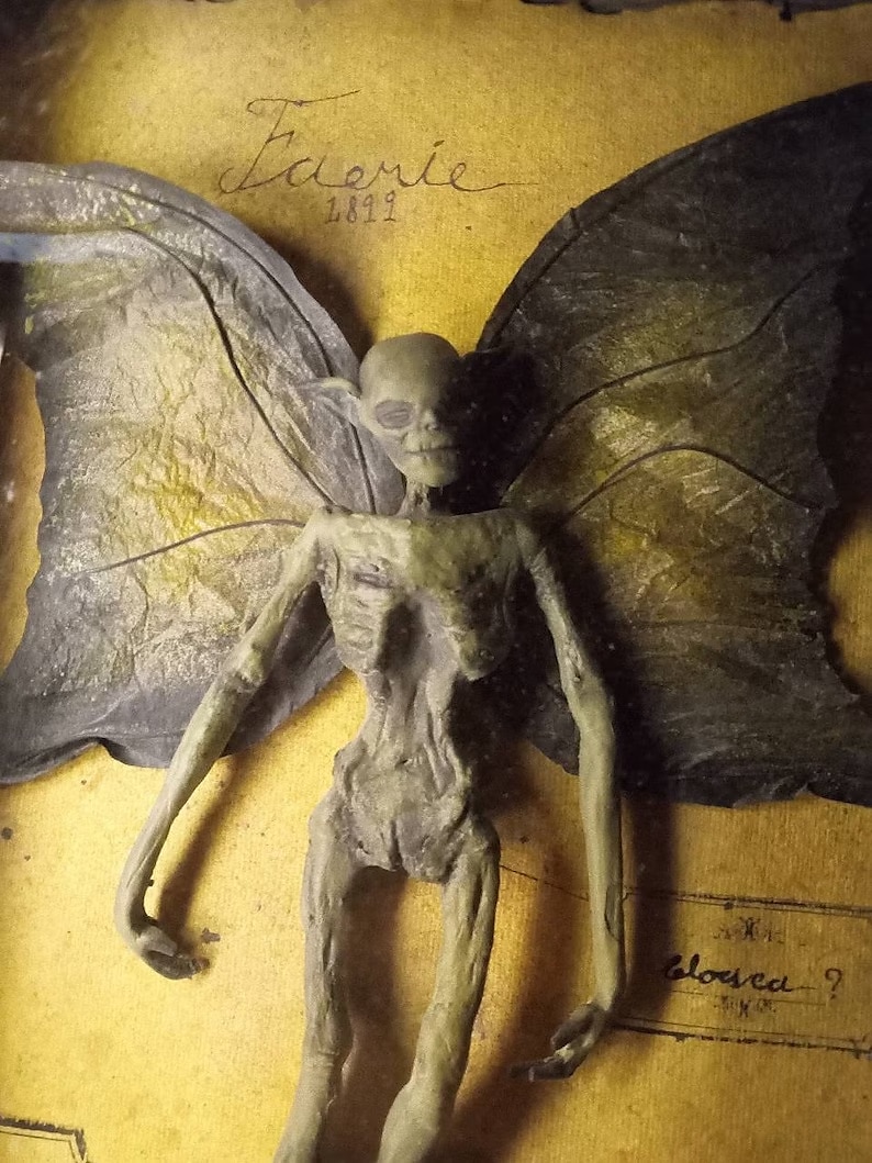 Halloween Mummified Fairy Display Box Solid Mdf Rectangle Distressed Wooden Hard Gift Durable Scary Mummy Skeleton With Wing Decoration Living Room Supplies 2025 - $23.99 –P2