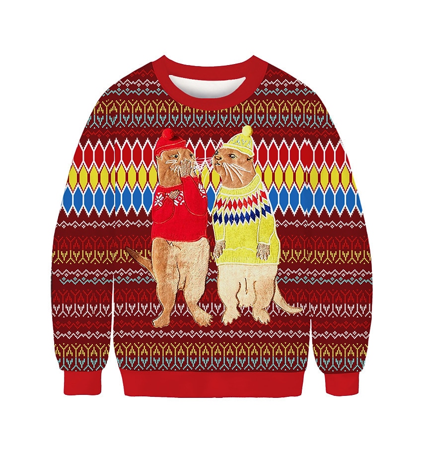 Karácsony Alpaka Pullover Vicces karácsonyi pulóver Állat minta 3D nyomtatás 3D Grafikus Kompatibilitás Páros Férfi Női Felnőttek Karácsony 3D nyomtatás Parti Fesztivál 2025 - $28.99 –P9