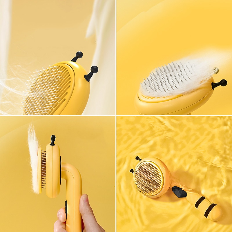 2025年 小さな蜂ペット針コーム猫コームワンボタンヘアコームツールペットコーム  コレクション – $22.99 –P4