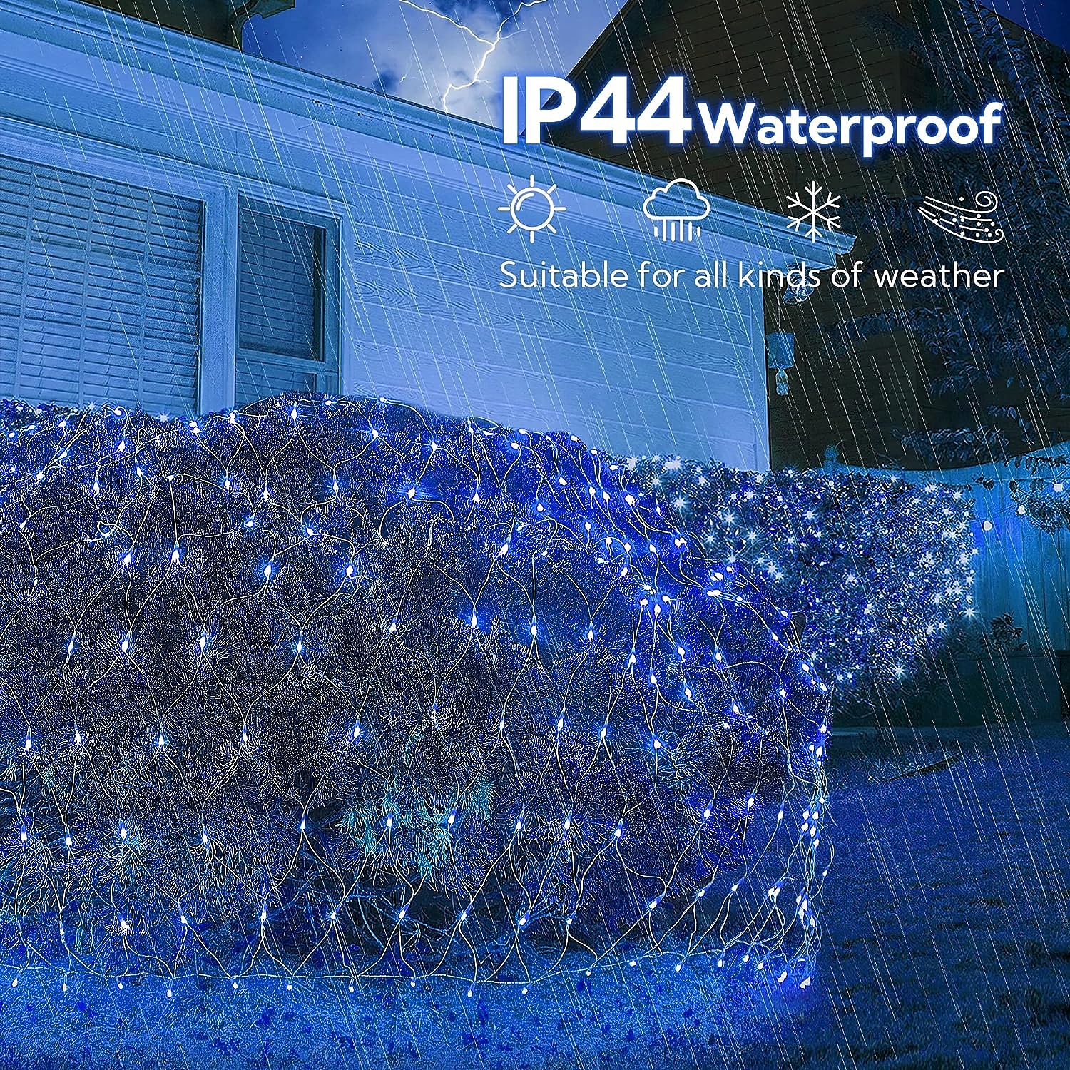 3*2M 192 LED Net Lights Outdoor Mesh Lights,8 Modes Net Lights for Bushes Plug in, Waterproof Christmas Halloween Decoration Net String Lights for Bushes Ceiling Wedding Indoor Outdoor(9.8ft x 6.6ft) 2025 - $40.99 –P13