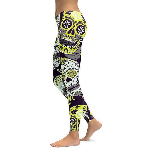Retro Antiguo Punk y gótico Años 70 Polainas Pantalones de entrenamiento Calavera Cráneos Mujer Víspera de Todos los Santos Carnaval Mascarada Fiesta / Noche Despedida de Soltera Adulto Pantalones 2025 - $14.99 –P5