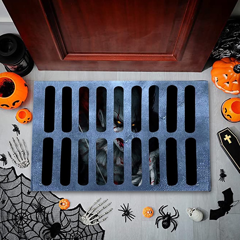 halloween bohóc padlószőnyeg lábtörlő 3D nyomtatás csapda nappali hálószoba éjjeli szőnyeg 2025 - $10.99 –P2