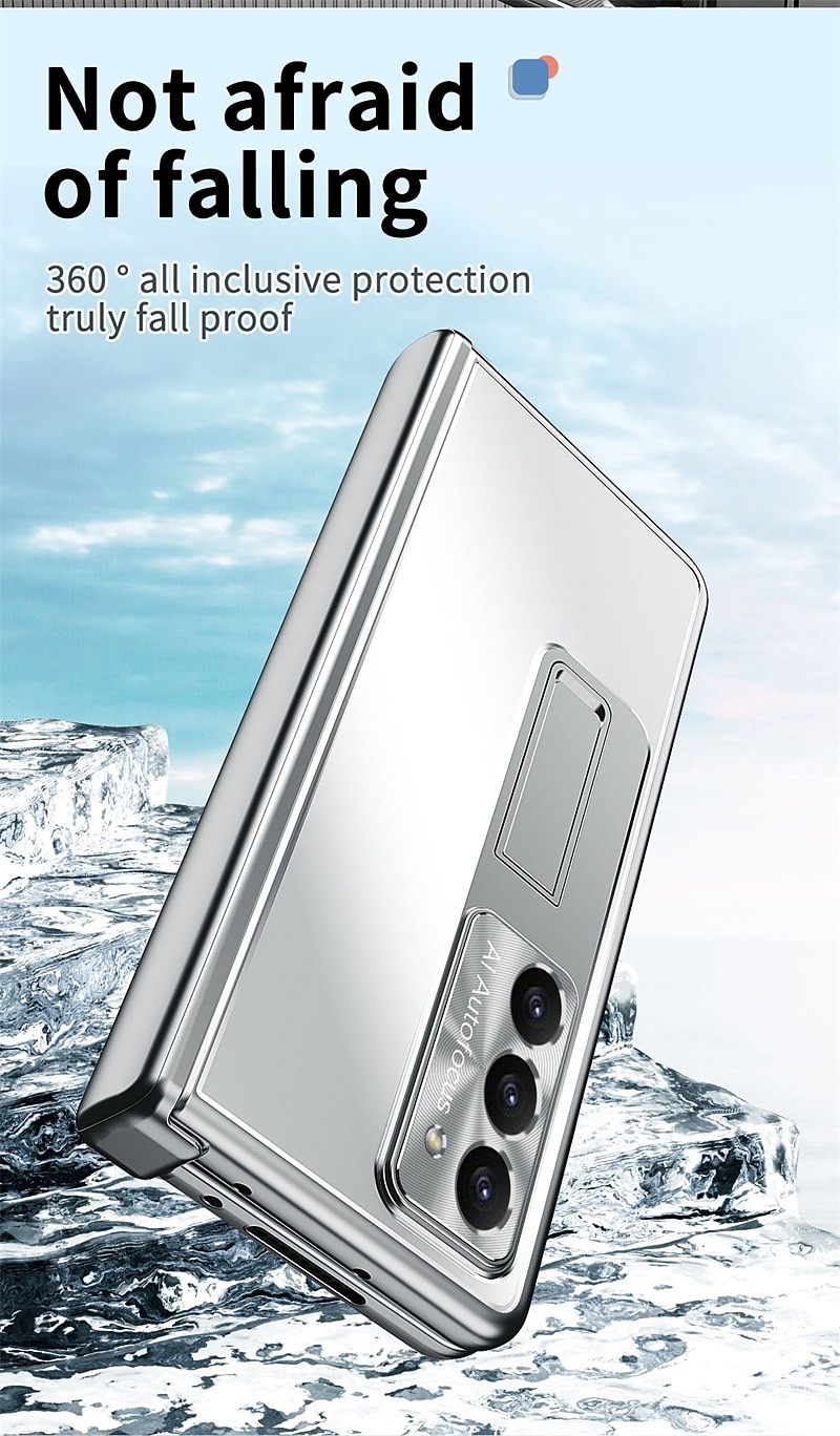 Phone Case For Samsung Galaxy Z Fold 7 Z Fold 6 Z Fold 5 Z Fold 4 Z Fold 3 Back Cover with Stand Holder with Screen Protector Pencil Holder Aluminum Alloy 2025 - $58.99 –P7