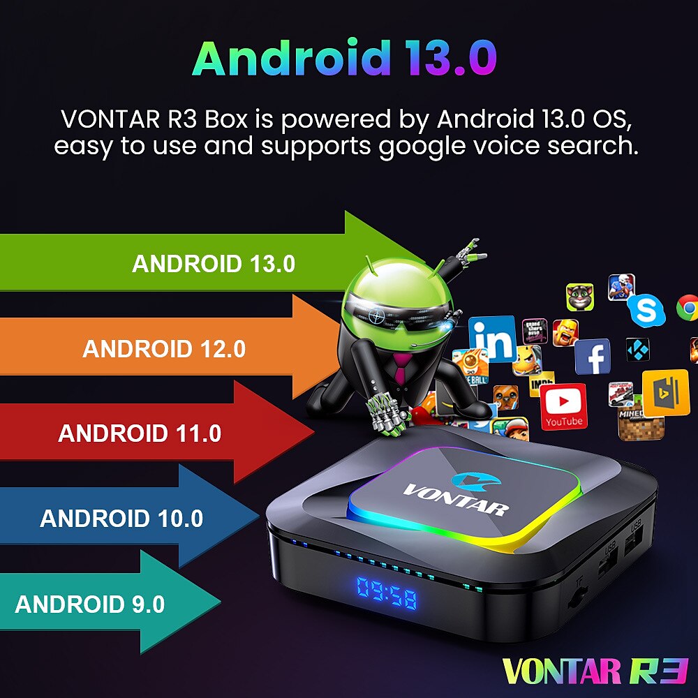 2025年 vontar r3 rgb tv ボックス android 13 ロックチップ rk3528 サポート 8k ビデオ bt5.0 wifi6 サポート google 音声入力メディアプレーヤーセットトップボックス  コレクション – $64.99 –P2