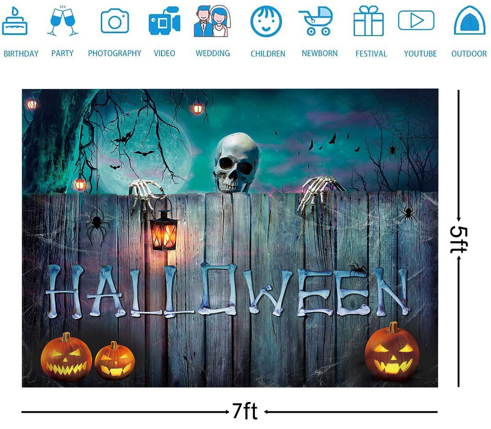 halloween dekorációk gobelin jack o lámpás tök dekor fal művészet nagy függő gobelin falfestmény dekoráció fénykép háttér takaró függöny otthon hálószoba nappali denevér kísértetház temető 2025 - GBP £8.99 –P2