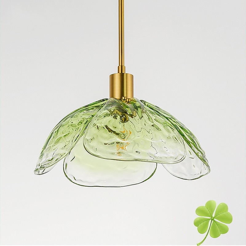 lampada a sospensione a led in vetro lampada da soffitto moderna in vetro soffiato a mano industriale led creativo loft bar cucina lampada da soffitto decorazione della casa installazione rosa verde del 2025 a $279.99 –P1