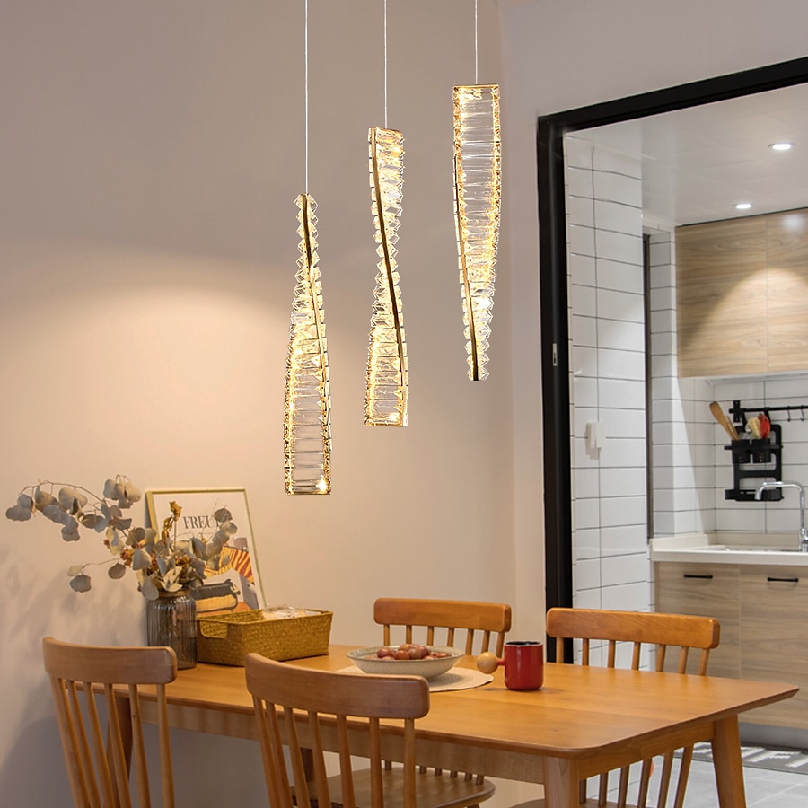 Candelabro de cristal led en espiral, iluminación de 10w, candelabros modernos, luz colgante, lámpara colgante de techo, accesorio de luces, sala de estar, hotel, 1 Uds., 110-240v 2025 - $135.99 –P6