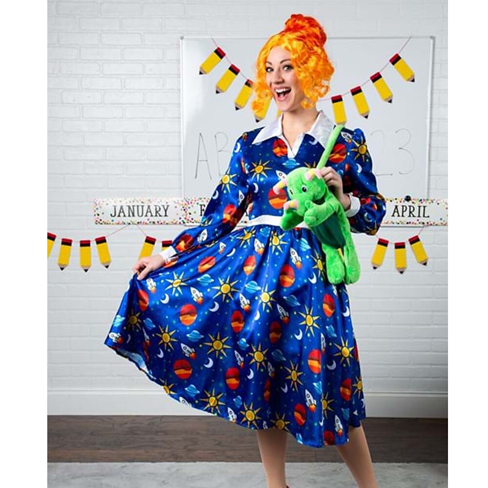 magia scuolabus ms parrucca frizzle parrucche del partito cosplay parrucche di halloween del 2025 a $19.49 –P2