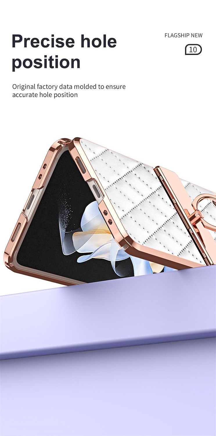 телефон Кейс для Назначение SSamsung Galaxy Z-флип 7 Z-флип 6 Z Flip 5 Z Flip 4 Z Flip 3 Кейс на заднюю панель Блинг Стразы Покрытие Хрустальный алмаз ПК Кожа PU 2026 - $24.99 –P10