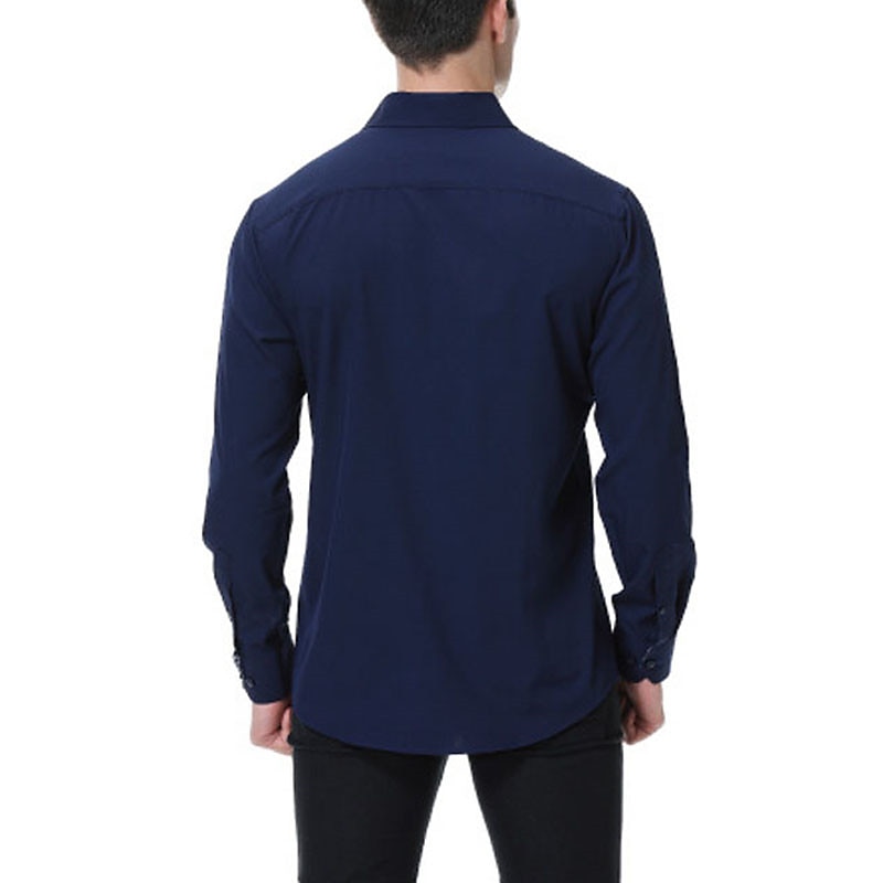 Men's Shirt Summer Shirt Casual Shirt Button Up Shirt Black White Pink Wine Red Long Sleeve Geometric Color Block Lapel Vacation Daily Patchwork Clothing Apparel Polyester Fashion Casual Comfortable 2025 - $22.99 –P6