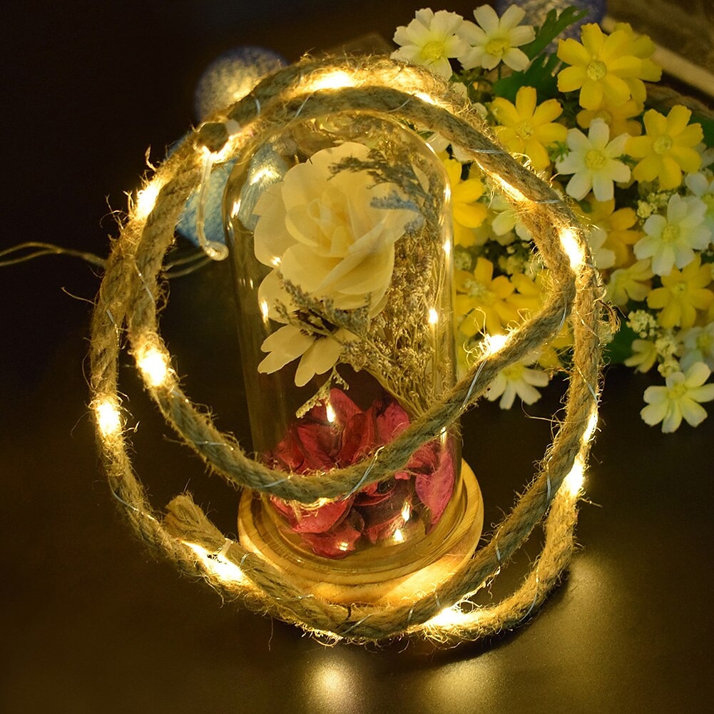 2m 5m 10m Faixas de Luzes LED Flexíveis Cordões de Luzes 20/50/100 LEDs EL Controlador remoto de 17 teclas 1pç Branco Quente Luzes de cordas criativas Férias Casamento Pátio Baterias alimentadas de 2025 por $12.49 –P2