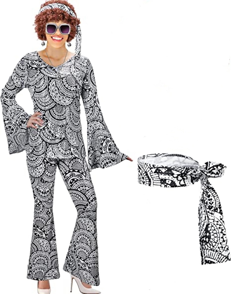 Ретро Хиппи В стиле 1970-х Косплэй Kостюмы Инвентарь Налобная повязка Вспышка рукава Хиппи Диско Маскарадный костюм Жен. Хэллоуин Карнавал Маскарад Вечеринка / ужин Праздники Парад гордости Взрослые 2025 - $37.99 –P2