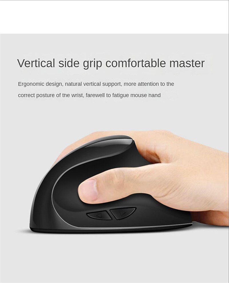 Rechargeable Vertical Mice Ergonomic Wireless Mouse 2.4G USB Receiver 1600 Adjustable DPI 6 Buttons Mouse 2025 - $17.99 –P6