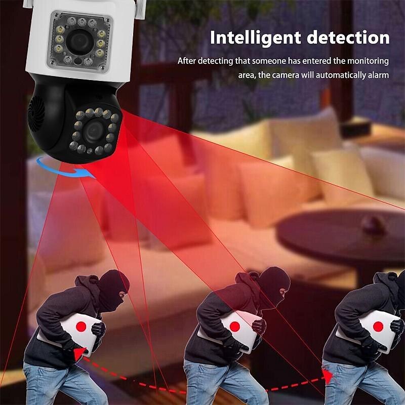 2MP Double Lens Camera, WiFi IP Home Security Camera, Two Way Audio Motion Detection Surveillance Camera, Waterproof Outdoor PTZ Camera, Full Color Night Vision IR Camera for Home, Baby, Elder, Pet 2025 - $49.99 –P5