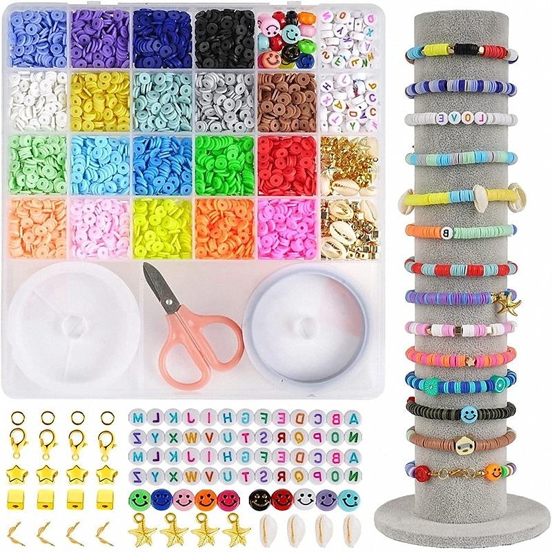 4000PCS Clay Beads for Bracelets Making Kit, 6mm Bohemian Style DIY  Kit,Bracelet Beads for Bracelet, Clay Bead Kit with Pendant Charms and  Elastic Strings, Gifts for Girls 2024 - $14.49