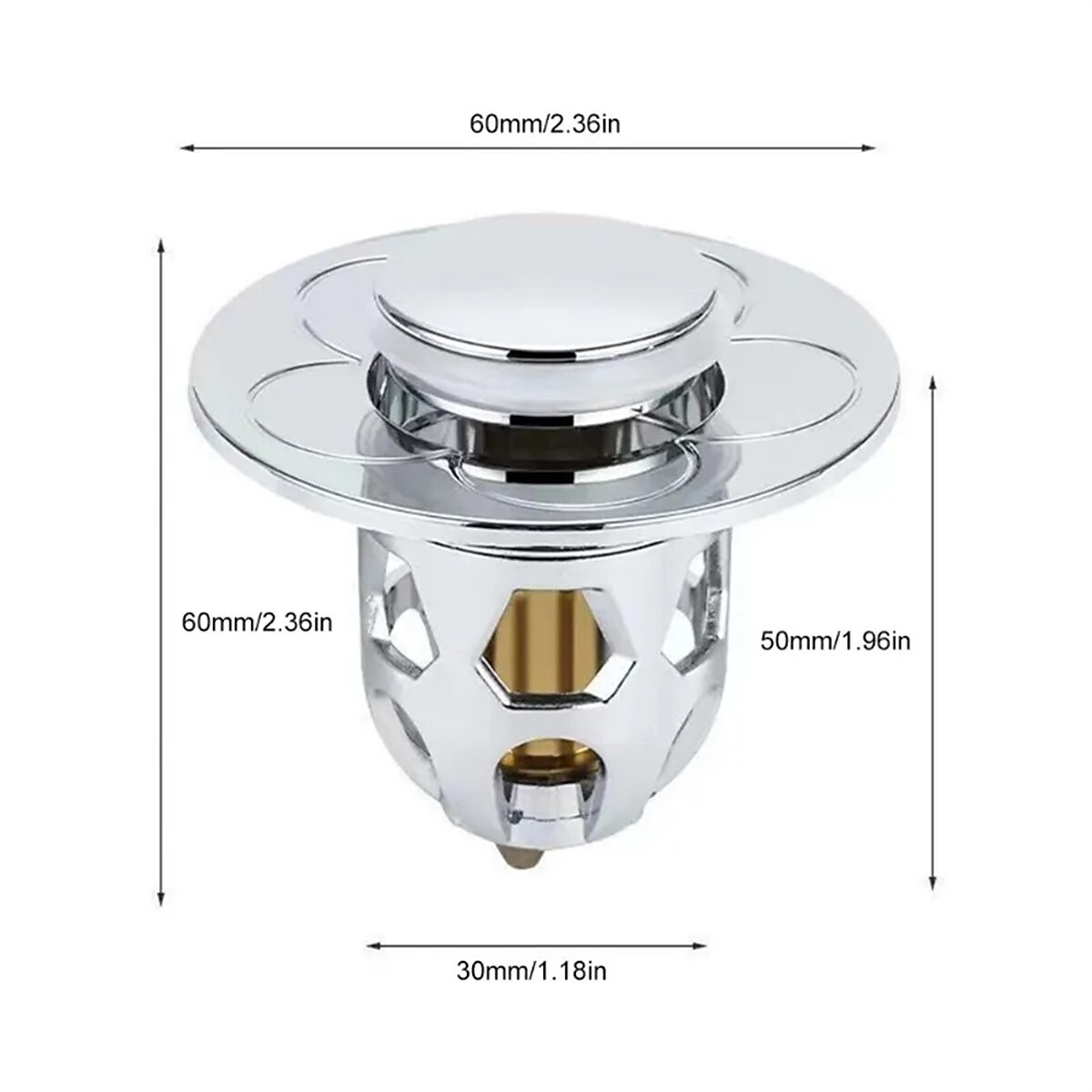 2 stks bloem haar cather doucheafvoer, pop-up bounce kern wastafel afvoer filter, gootsteenzeefje bad stopper bad plug badkamer gadgets 2025 - $8.49 –P12