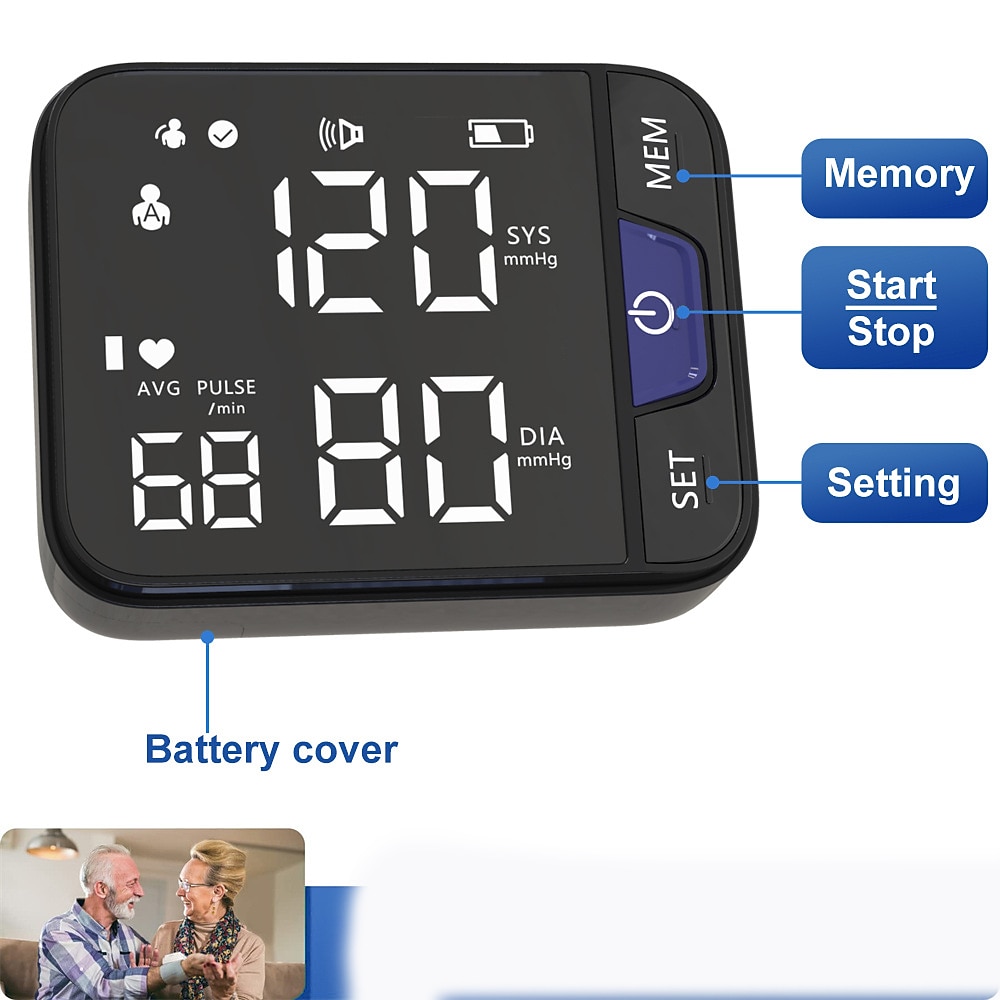 Medical Blood Pressure Monitor Digital Arm Tensiometer Cuff